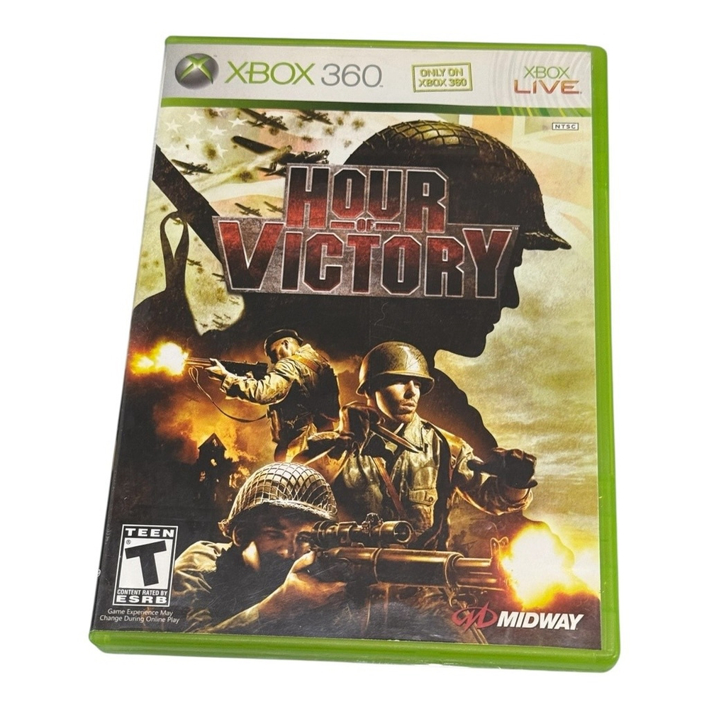 Hour of Victory Xbox 360 Video Game Complete Case Manual Disc WWII Shooter Midwa
